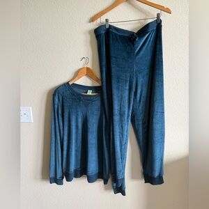 Velvet Turquoise Jogger Set